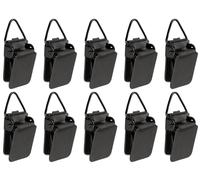 Wise Linkers Matte Black Hanging Clips Pack of 10 Triangle Back Medium Power for Tapestry Small Rugs,Towel, Shawl and Paintings by