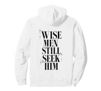 Wise Men Still Seek Him Christian Christmas Grunge On Back Pullover Hoodie