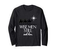 Wise Men Still Seek Him Christmas Three Kings Religious Long Sleeve T-Shirt