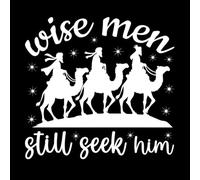 Wise Men Still Seek him Jesus Nativity Typography Religion Christian Bible Quotes Art Fine Carving Stickers 42x44.3cm Personalized Customization White