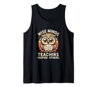 Wise Minds Inspire Others Owl Wisdom Teacher Mentor Tank Top