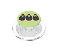 Wise Monkey | Three Monkeys Japanese See Hear Speak No Evil PopSockets PopGrip for MagSafe