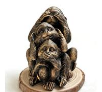 Wise Monkeys Statues Hear No Evil, See No Evil, Speak No Evil Monkey Statue