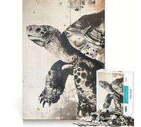 Wise Old Turtle Jigsaw Puzzle1000 Pieces Thinking Skill Game Seamless Fit Precise Pieces Family Fun Night Activity (38x52cm)