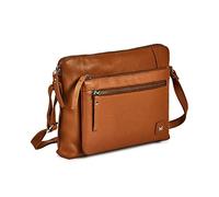 Wise Owl Accessories Leather Crossbody Bags for Women Small Soft Genuine Pebbled Sling Shoulder Handbag Crossover Purse with Full Adjustable Strap (Cognac Nappa)