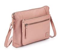 Wise Owl Accessories Leather Crossbody Bags for Women Small Soft Genuine Pebbled Sling Shoulder Handbag Crossover Purse with Full Adjustable Strap (Baby Pink Soft Nappa)