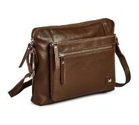 Wise Owl Accessories Small Soft Pebbled Real Leather Crossbody Handbags Purses Triple Zip Premium Sling Crossover Shoulder Bag for Women Gift (Chocolate Nappa)