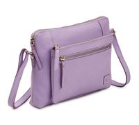 Wise Owl Accessories Small Soft Pebbled Real Leather Crossbody Handbags Purses Triple Zip Premium Sling Crossover Shoulder Bag for Women Gift (Lavender Soft Nappa)