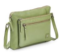 Wise Owl Accessories Small Soft Pebbled Real Leather Crossbody Handbags Purses Triple Zip Premium Sling Crossover Shoulder Bag for Women Gift (Sage Nappa)