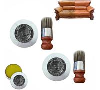 Wise Owl Furniture Salve for Leather,4oz Leather Salve for Furniture,Leather Furniture Salve and Brush,Leather Furniture Salve Protect Furniture,Furniture Salve for Wood (2pcs)