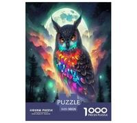 Wise Owl Jigsaw Puzzles Puzzle for Adults Kids. 1000 Piece Cartoon Colorful Animals Impossible Challenge Toy Educational Games Home Decoration for Adults& Kids Age 14 Years Up 38x26cm/1000pcs