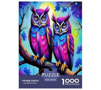 Wise Owl Jigsaw Puzzles Puzzle for Adults Kids. 1000 Piece Cartoon Colorful Animals Impossible Challenge Toy Educational Games Home Decoration for Adults& Kids Age 14 Years Up 70x50cm/1000pcs