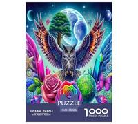 Wise Owl Jigsaw Puzzles Puzzle for Adults Kids. 1000 Pieces Cartoon Colorful Animals Impossible Challenge Toy Educational Game Home Decoration for Adults& Kids Age 14 Years Up 38x26cm/1000pcs