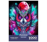 Wise Owl Jigsaw Puzzles Puzzle for Adults Kids. 1000 Pieces Cartoon Colorful Animals Whimsical Challenge Toy Educational Game Home Decoration for Adults& Kids Age 14 Years Up 70x50cm/1000pcs