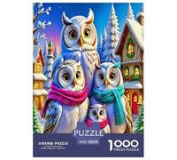 Wise Owl Jigsaw Puzzles Puzzles for Adults Kids. 1000 Piece Cartoon Colorful Animals Impossible Challenge Toy Educational Game Home Decoration for Adults& Kids Age 14 Years Up 38x26cm/1000pcs