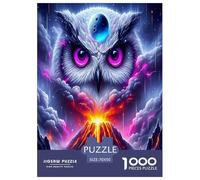 Wise Owl Jigsaw Puzzles Puzzles for Adults Kids. 1000 Piece Cartoon Colorful Animals Impossible Challenge Toy Educational Games Home Decoration for Educational Games Gifts 70x50cm/1000pcs