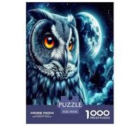 Wise Owl Jigsaw Puzzles Puzzles for Adults Kids. 1000 Piece Cartoon Colorful Animals Impossible Challenge Toy Educational Game Home Decoration for Adults& Kids Age 14 Years Up 70x50cm/1000pcs