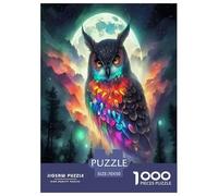 Wise Owl Jigsaw Puzzles Puzzles for Adults Kids. 1000 Pieces Cartoon Colorful Animals Impossible Challenge Toy Educational Games Home Decoration for Educational Games Gifts 70x50cm/1000pcs