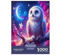 Wise Owl Jigsaw Puzzles Puzzles for Adults Kids. 1000 Pieces Cartoon Colorful Animals Whimsical Challenge Toy Educational Game Home Decoration for Educational Games Gifts 70x50cm/1000pcs