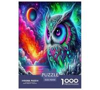 Wise Owl Jigsaw Puzzles Puzzles for Adults Kids. 1000 Pieces Cartoon Colorful Animals Whimsical Challenge Toy Educational Game Home Decoration for Educational Games Gifts 70x50cm/1000pcs
