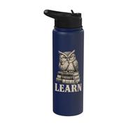 Wise Owl Learn Books Student Back to School Reading Stainless Steel Insulated Water Bottle