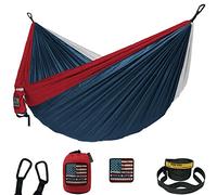 Wise Owl Outfitters Camping Hammock - Camping Essentials, Portable Hammock w/Tree Straps, Single or Double Hammock for Outside, Hiking, and Travel