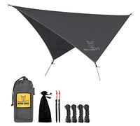 Wise Owl Outfitters Camping Tarp Waterproof Hammock Cover Shelter Camping Accessories with Tent Pegs and Carry Bag