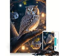 Wise Owl Perched 1000 Piece Puzzle For Adults Problem Solving Toy Professional Grade Cutting Relaxing Indoor Group Activity (50x75cm)