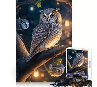 Wise Owl Perched for Adults 1000 Piece Jigsaw Puzzle Sharp Mind Calm Downtime Crisp Cut Memorable Gift (50x75cm)