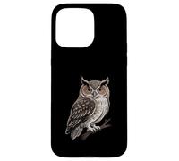 Wise Owl Perched Illustration Symbol of Wisdom & Nature Case for iPhone 15 Pro Max