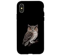 Wise Owl Perched Illustration Symbol of Wisdom & Nature Case for iPhone X/XS