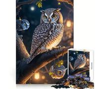 Wise Owl Perched Jigsaw Puzzles for Adults 1000 Brain Memory Restful Activity Tight Lock Cozy Xmas Gift (38x52cm)