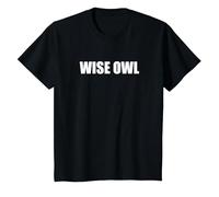 Wise Owl T-Shirt, Kids, Black, 12 Years