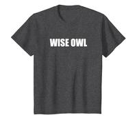 Wise Owl T-Shirt, Kids, Dark Heather Grey, 12 Years