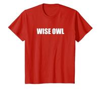 Wise Owl T-Shirt, Kids, Red, 12 Years