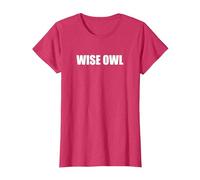 Wise Owl T-Shirt, Women, Red Heather, Medium