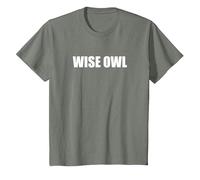 Wise Owl T-Shirt, Youth, Olive Heather, Small