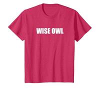 Wise Owl T-Shirt, Youth, Red Heather, Medium