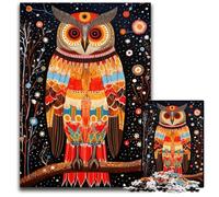 Wise Owl Tribal Style 1000 Piece Jigsaw Puzzle Puzzles for Adults for Teenagers Teens Ideal Birthday 1000 PCS(75x50cm)