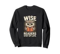 Wise Readers Stay Up Late Owl Book Lovers Sweatshirt