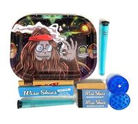 Wise Skies Blue Gorilla Desktop Organizer Tray Set for Small Accessories, Durable Lightweight Storage Tray with Raised Edges, Gift Ready Accessory Holder (9 Items)