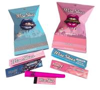 Wise Skies Blue & Pink Rolling Paper Instant Kit Bundle With King Size Slim Juicy Jay Rolling Papers Wide Tips and Holder (8 Items)