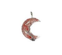 Wise Skies Crystal Crescent Moon Pendant Necklace - Tree of Life Wire Wrapped Resin Stone Crystal Pendant with Adjustable Cord - Choice of Gemstone Design