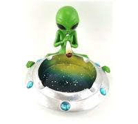 Wise Skies Funky Ashtrays Choose Your Own Skull Rasta Man Alien Resin Ash Trays Accessories (UFO)