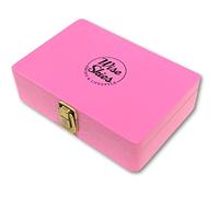Wise Skies Medium Pink Rolling Box Stash Jewelry Box Handmade Bright Funky Portable