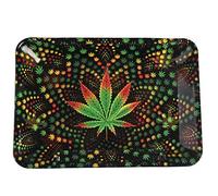 Wise Skies Metal Rolling Tray Smoking Accessories Characters Rolling Papers Rolling Tip Small (Leaf - New Small)