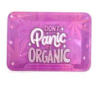 Wise Skies Metal Rolling Tray Smoking Accessories Characters Rolling Papers Rolling Tip Small (Pink Organic)