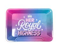 Wise Skies Metal Rolling Tray Smoking Accessories Characters Rolling Papers Rolling Tip Small (Royal Highness)
