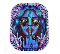 Wise Skies Metal Rolling Tray Smoking Accessories Characters Rolling Papers Rolling Tip Small (Silence)