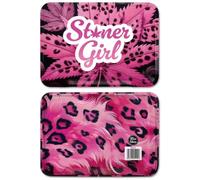 Wise Skies Metal Rolling Tray Smoking Accessories Characters Rolling Papers Rolling Tip Small (Stoner Girl)